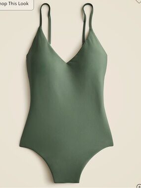 J. Crew Long Torso Lana one Piece in Classic Sculpt Simply Sage size 8 Tall